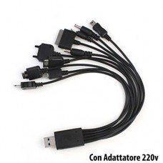 Caricabatteria universale usb con adattatore 220v